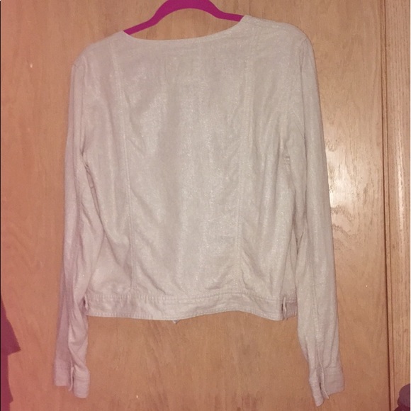 GAP Draped Collar Shimmer Light Jacket - Picture 3 of 4